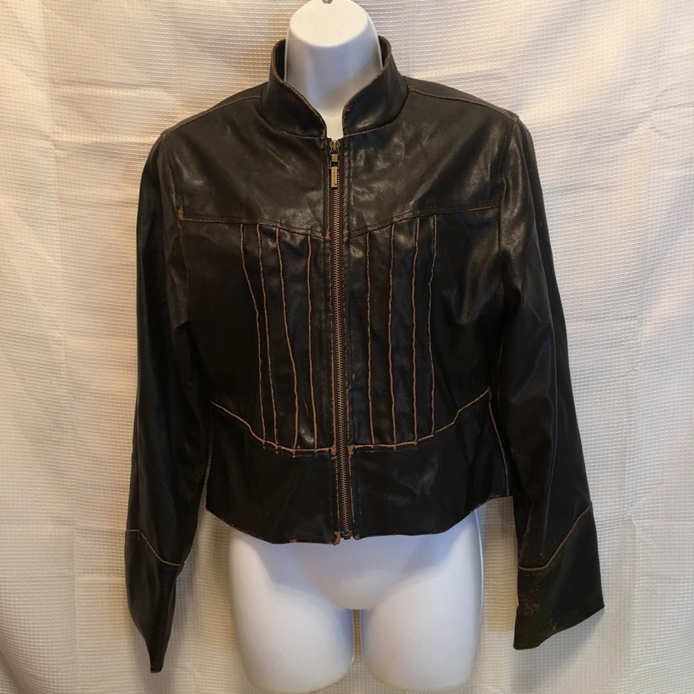 Jou Jou womans large faux leather jacket - Picture 1 of 8